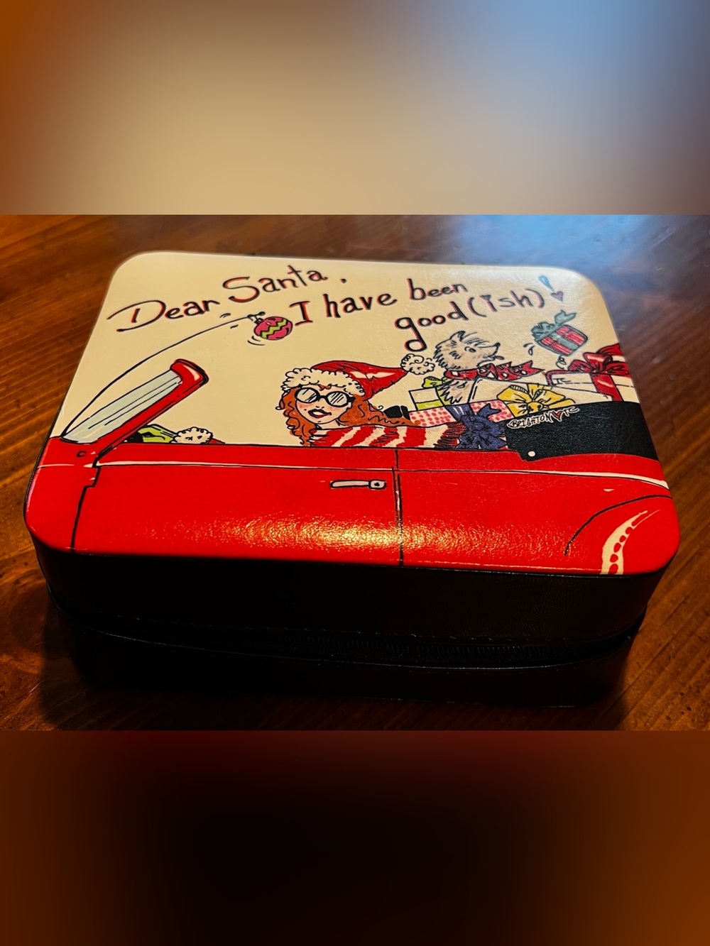 Brighton Christmas Dear Santa "I Have Been Goodish!" Jewelry Box Travel Zip Case